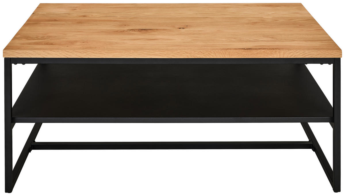 KONFERENČNÍ STOLEK, přírodní barvy, černá, dřevo, kov, 105/65/45,5 cm - černá/přírodní barvy, Design, kov/dřevo (105/65/45,5cm) - MID.YOU