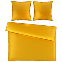 POSTEĽNÁ BIELIZEŇ, satén, zlatá, 200/200 cm - zlatá, Modern, textil (200/200cm) - Novel