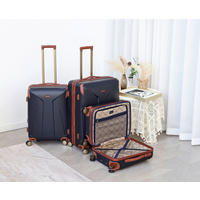 REISEKOFFERSET Dunkelblau 3-teilig  - Dunkelblau, Trend, Kunststoff/Textil (49/30/75cm) - Novel