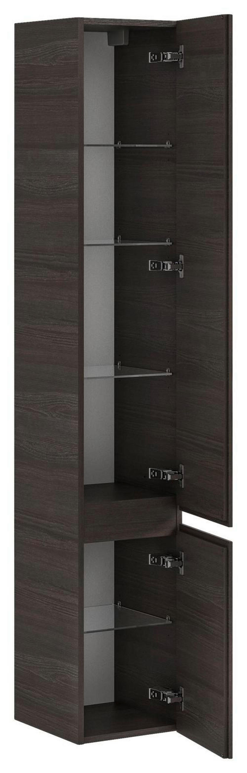 HOCHSCHRANK 30/174/33 cm  - Kastanienfarben, Konventionell, Glas/Holzwerkstoff (30/174/33cm) - Sadena