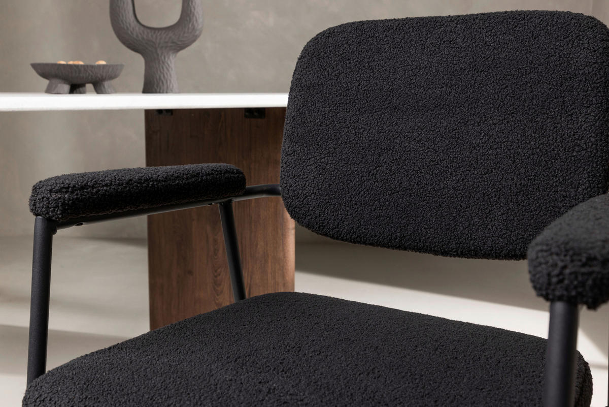 STOLSET stål  - svart, Design, metall/textil (58/90/61cm) - Livetastic