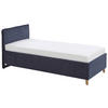 POLSTERBETT 90/200 cm  in Dunkelblau  - Eichefarben/Birkefarben, Konventionell, Holz/Textil (90/200cm) - home24