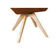STUHL drehbar - Eichefarben/Haselnussfarben, KONVENTIONELL, Holz/Textil (47/89/60cm) - Linea Natura