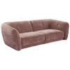 BIGSOFA Chenille Rosa  - Schwarz/Rosa, KONVENTIONELL, Kunststoff/Textil (290/86/121cm) - Cantus