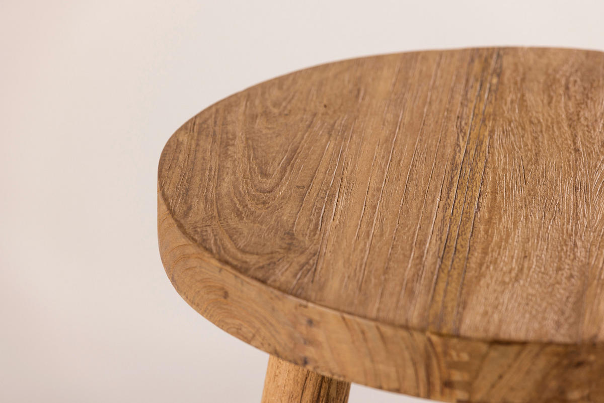 HOCKER in Holz Braun  - Braun, Design, Holz (33/45/33cm) - Livetastic