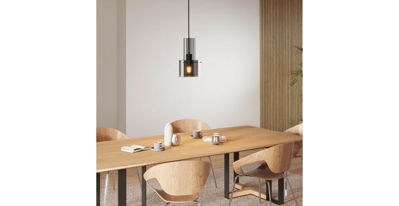 HÄNGELEUCHTE 18/150 cm  - Dunkelgrau, Design, Glas/Metall (18/150cm) - Dieter Knoll