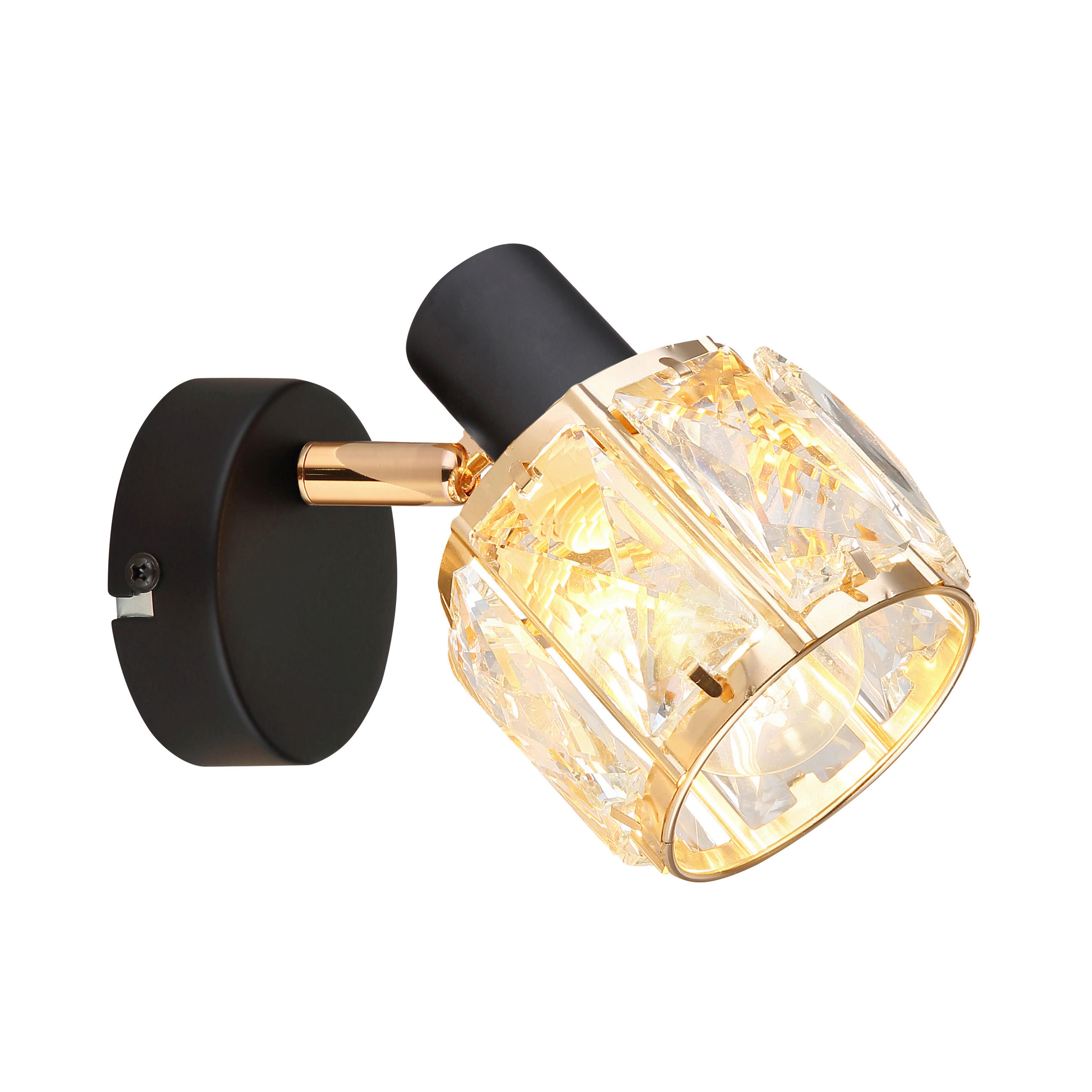 XXXLutz Strahler Dubai Schwarz, Roségold 9x12.5x16 cm