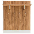 GARDEROBENPANEEL  in 88/106/33 cm  - Eichefarben/Weiß, MODERN, Glas/Holz (88/106/33cm) - Linea Natura