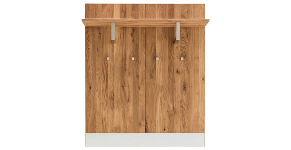 GARDEROBENPANEEL  in 88/106/33 cm  - Eichefarben/Weiß, MODERN, Glas/Holz (88/106/33cm) - Linea Natura