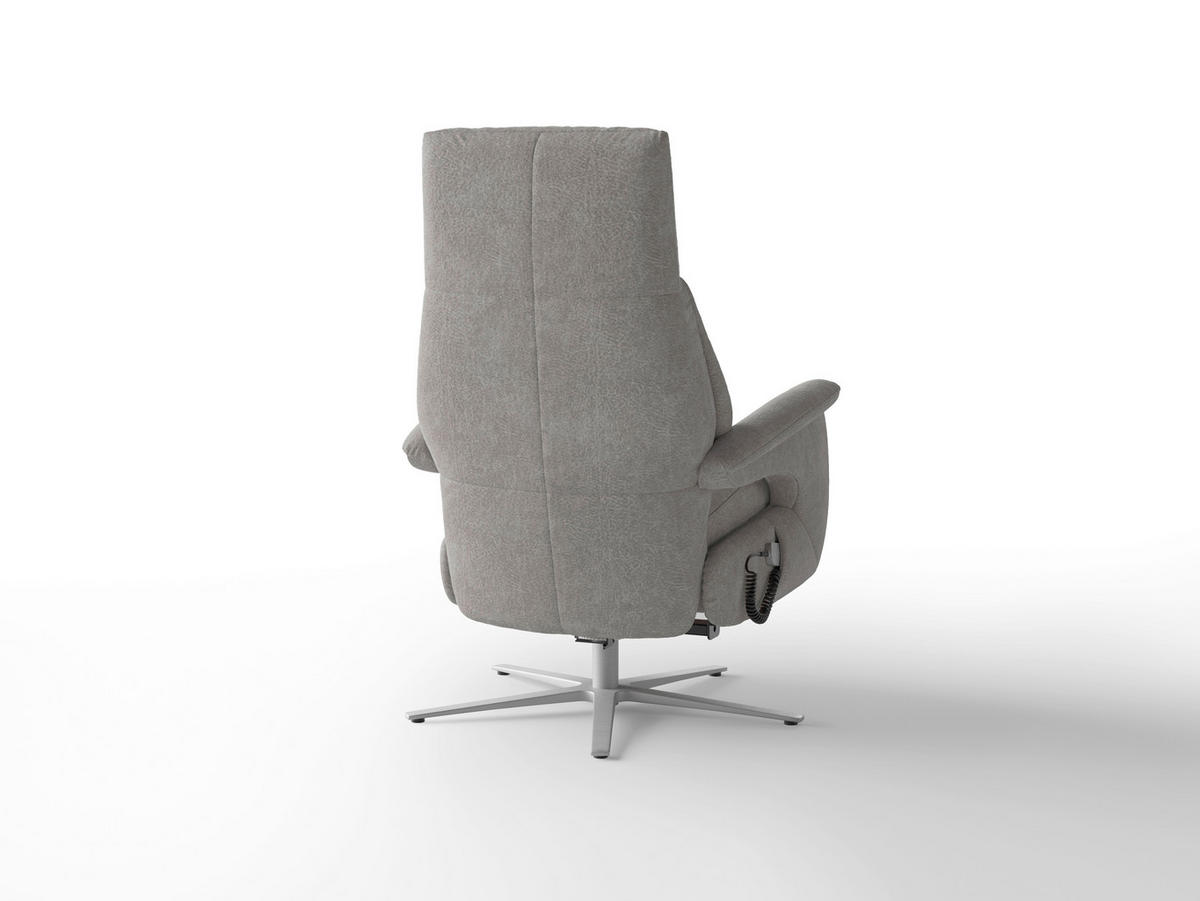 RELAXAČNÍ KŘESLO, textil, šedá - šedá/barvy stříbra, Basics, kov/textil (75/110/85cm) - Sit & More