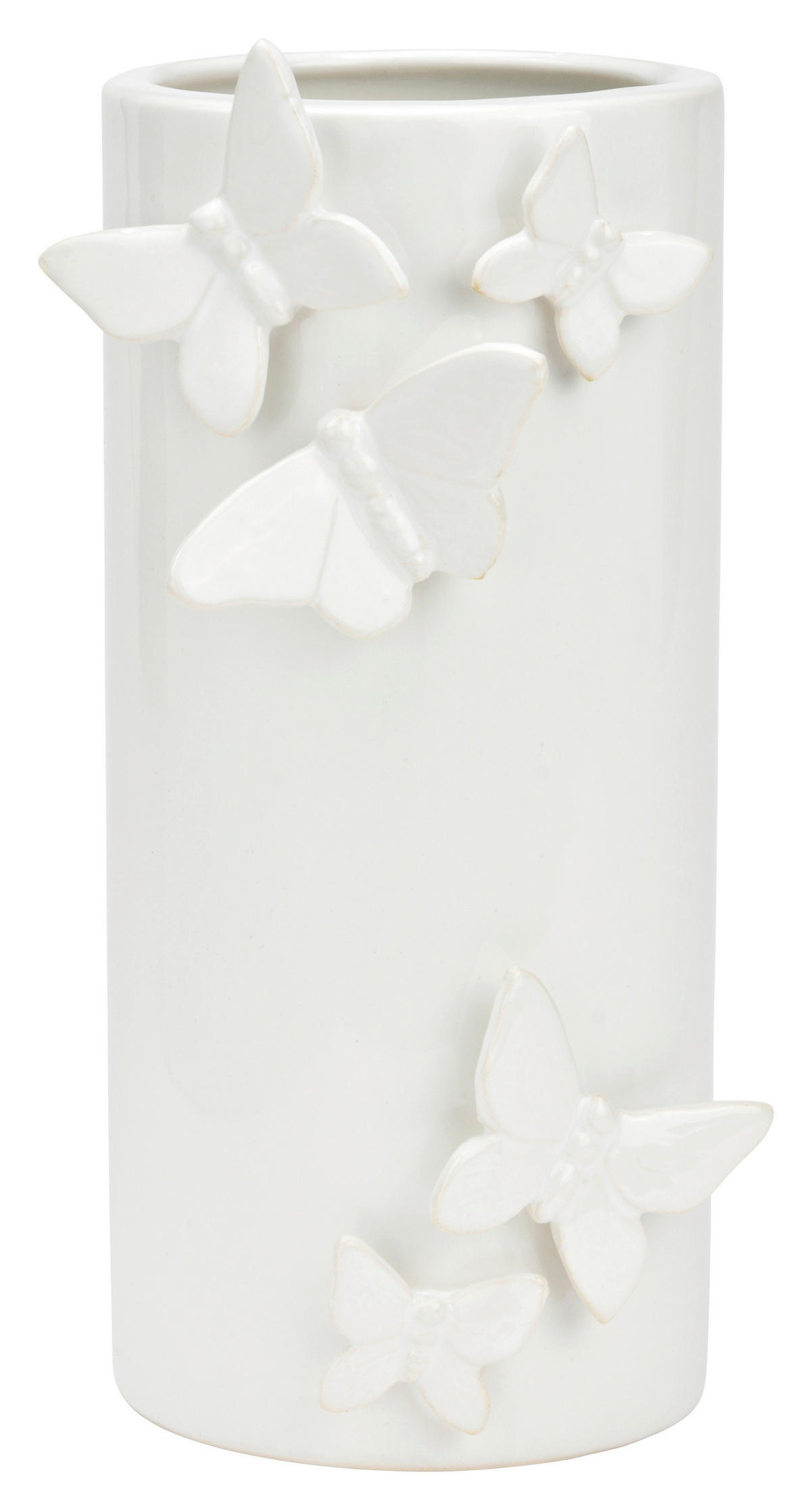 VASE  - Weiß, Basics, Keramik (10,0/22,0/12,5cm)