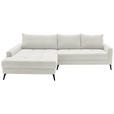 ECKSOFA  in Cord Naturfarben  173/280 cm  - Schwarz/Naturfarben, KONVENTIONELL, Textil/Metall (173/280cm) - Hom`in