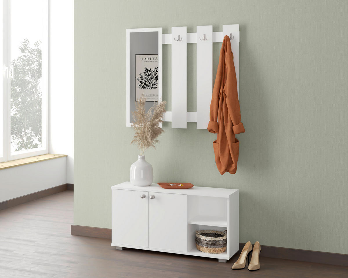 PREDSOBLJE  bijela  - bijela, Design, drvni materijal (90/33/180cm)