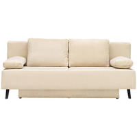 SCHLAFSOFA in Cord Beige  - Beige/Schwarz, Design, Textil/Metall (193/85/88cm) - Novel