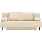 SCHLAFSOFA in Cord Beige  - Beige/Schwarz, Design, Textil/Metall (193/85/88cm) - Novel