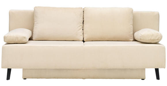 SCHLAFSOFA in Cord Beige - Beige/Schwarz, Design, Textil/Metall (193/85/88cm) - Novel