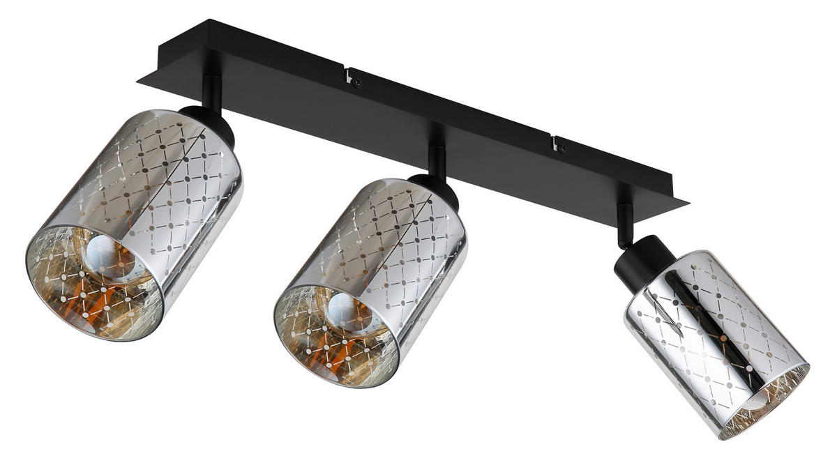 STRAHLER 66/9/22 cm   - Klar/Chromfarben, Basics, Glas/Metall (66/9/22cm) - Globo