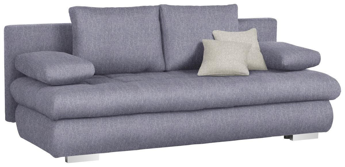SOFA LEŽAJ ljubičasta  - boja hroma/siva, Dizajnerski, tekstil/plastika (205/88/96cm) - Ti'me