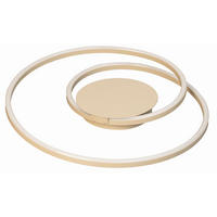 LED-TAKLAMPA Holy 34 W 49/7,5 cm  - sandfärgad, Design, metall (49/7,5cm) - Fischer & Honsel