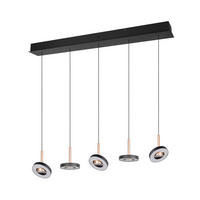 LED-HÄNGELEUCHTE Guano 100/13/200 cm   - Schwarz/Braun, Design, Metall (100/13/200cm) - Trio Leuchten