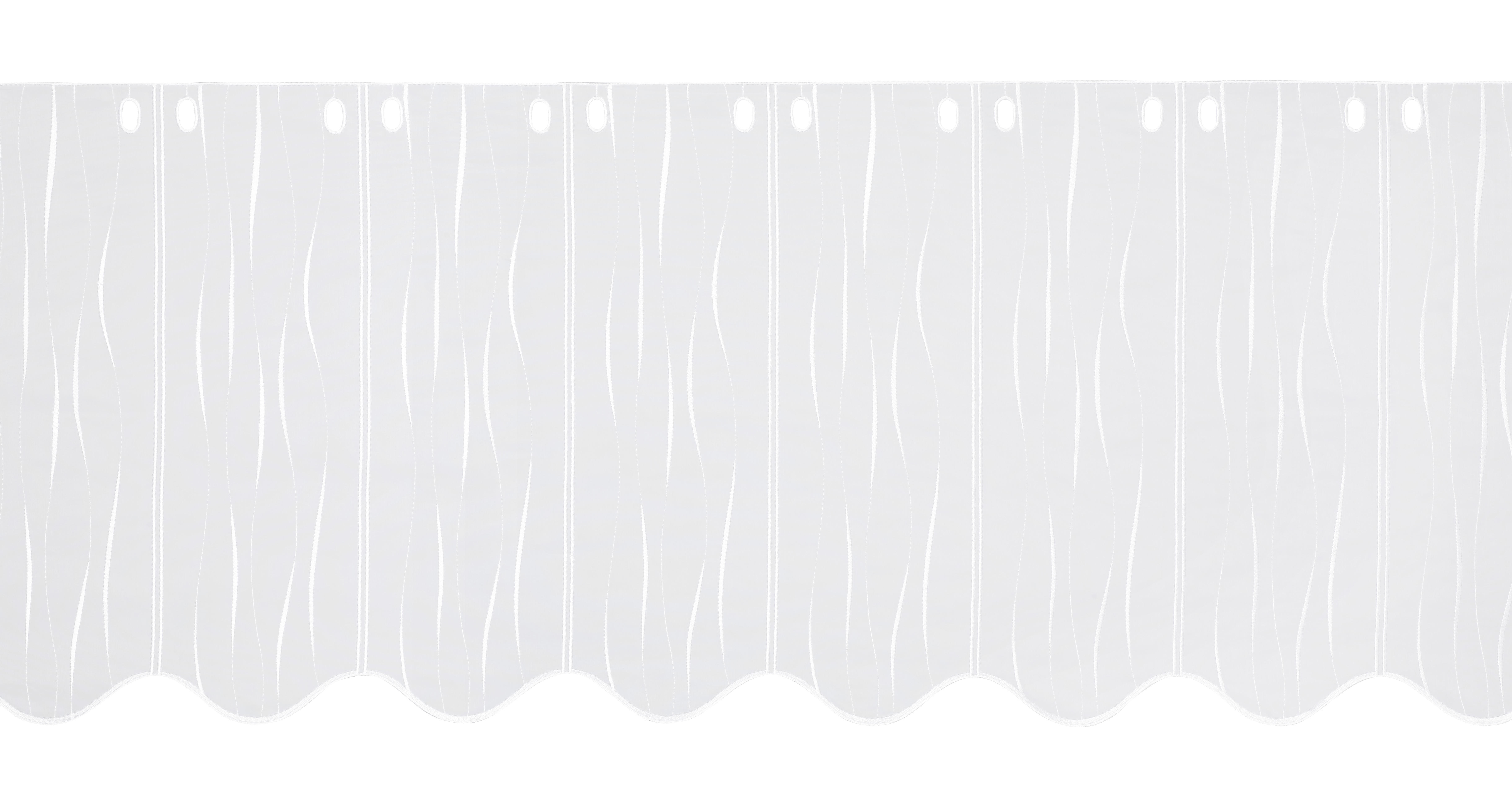 KRÁTKA ZÁCLONA, priehľadné, 50 cm - biela, Konventionell, textil (50cm) - Esposa