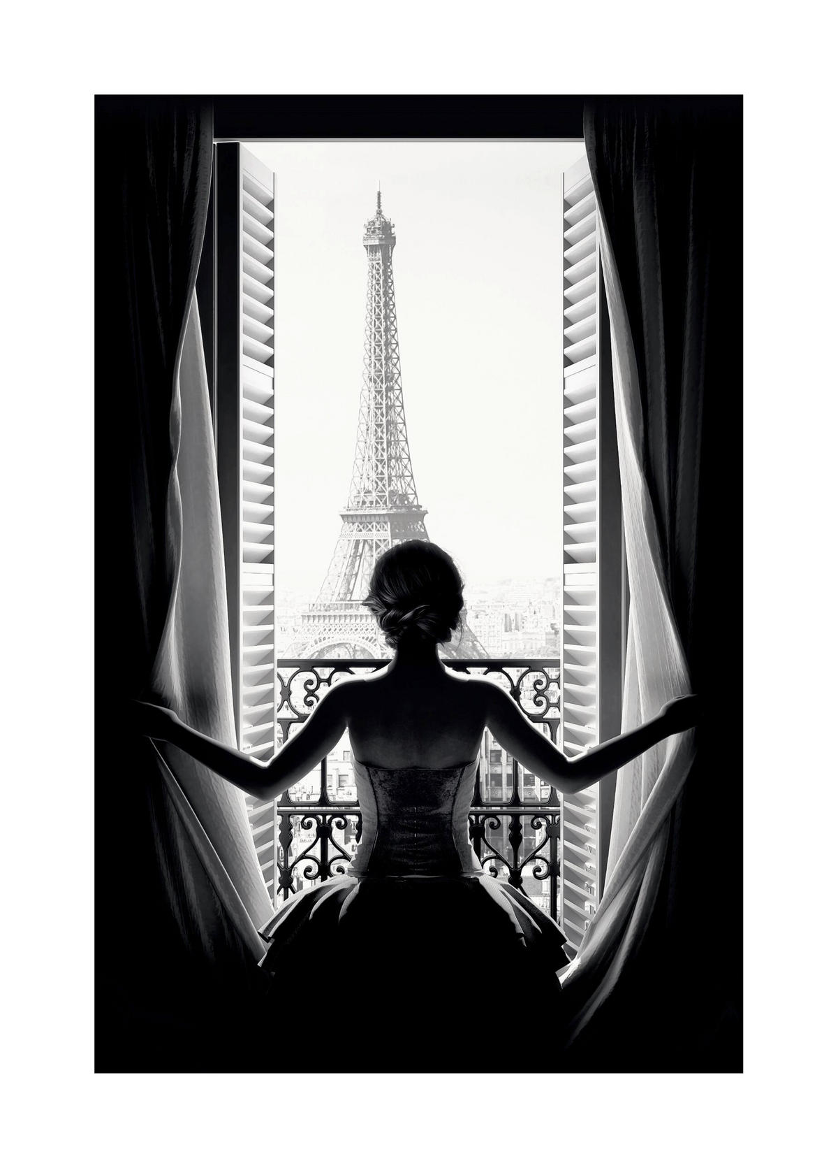 BILD  - Schwarz/Weiß, Trend, Holzwerkstoff (70/50/2cm) - Reinders!