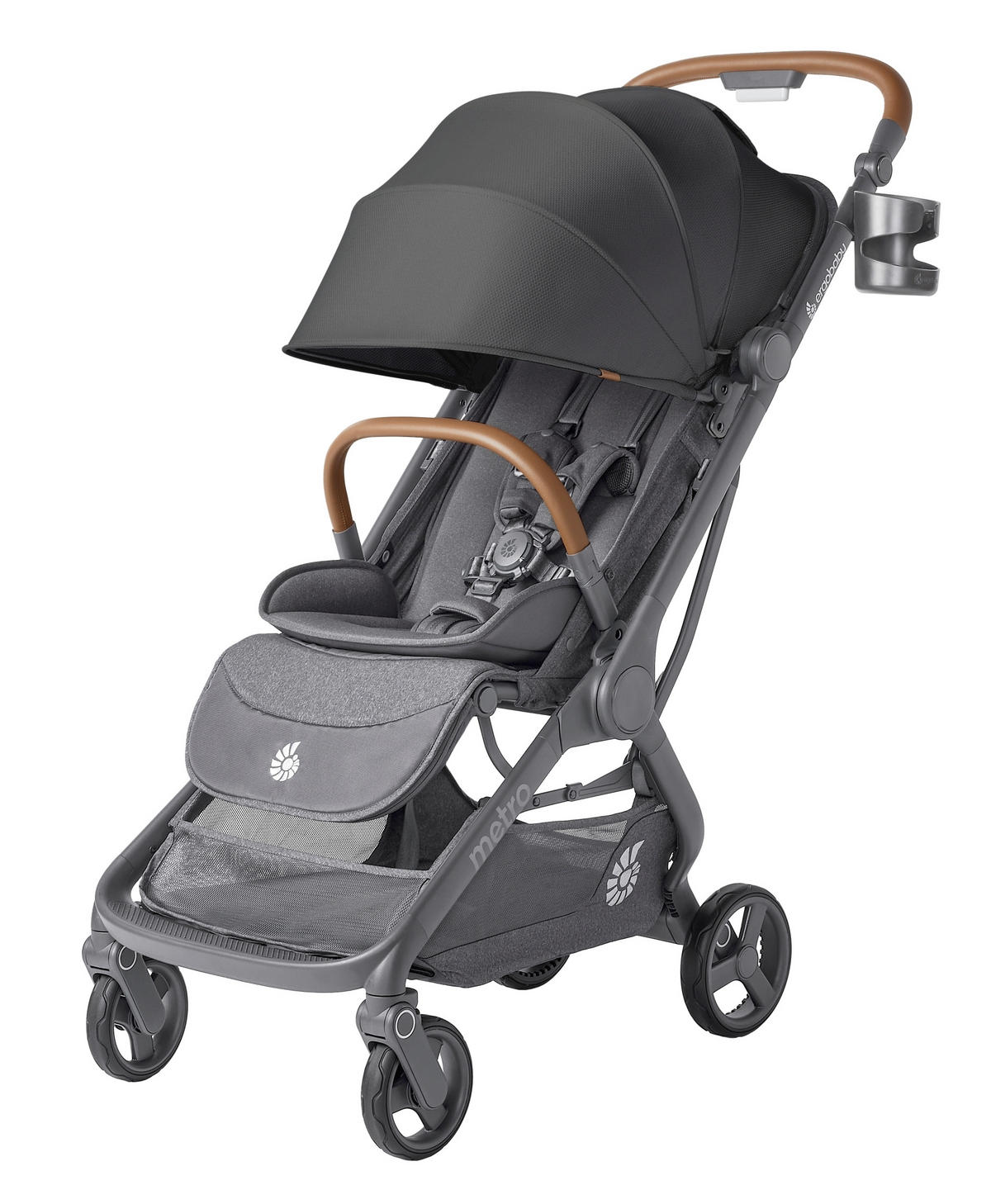 KIŠOBRAN KOLICA  METRO 3 DELUXE  - crna, Osnovno, metal/tekstil (23/44/56cm) - Ergo Baby