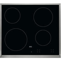 GLASKERAMIKKOCHFELD HK624000XB  - Edelstahlfarben/Schwarz, Basics, Glas/Metall (57,6/51,6cm) - AEG