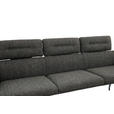 SITZBANK 200/91/70 cm Webstoff Schwarz, Dunkelgrau  - Dunkelgrau/Schwarz, Design, Textil/Metall (200/91/70cm) - Dieter Knoll