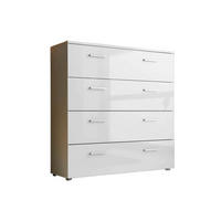 SIDEBOARD Marbella Typ 3  in 88/91/32 cm  - Weiß Hochglanz/Schwarz, MODERN, Holzwerkstoff/Kunststoff (88/91/32cm) - MID.YOU