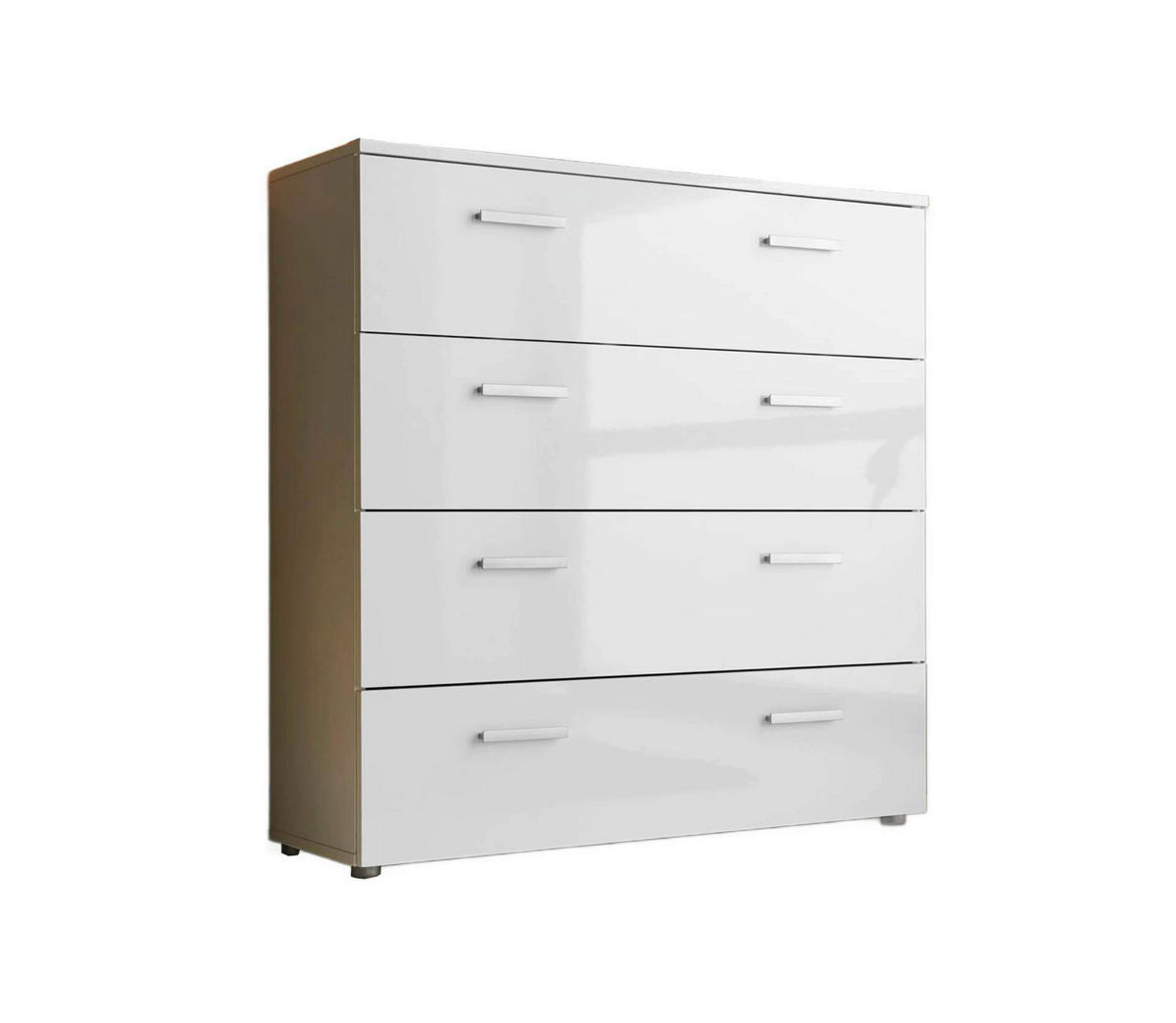 SIDEBOARD Marbella Typ 3  in 88/91/32 cm  - Weiß Hochglanz/Schwarz, MODERN, Holzwerkstoff/Kunststoff (88/91/32cm) - MID.YOU