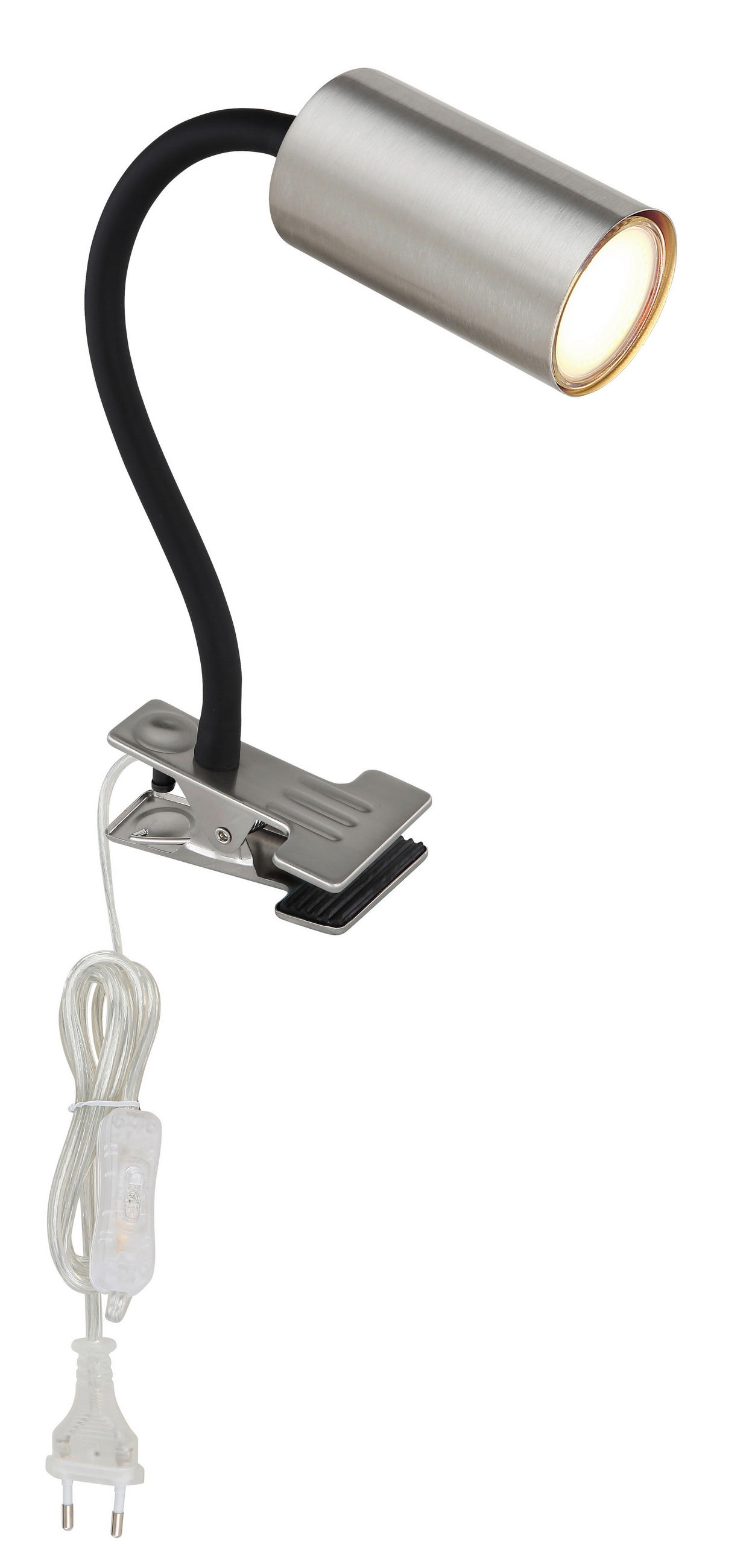 SVJETILJKA SA STEZALJKOM  - boje nikla/crna, Basics, metal/plastika (10/5,5/41,5cm) - Globo