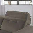 ECKSOFA  in Echtleder Graubraun  163/305 cm  - Eichefarben/Graubraun, Design, Leder/Holz (163/305cm) - Novel