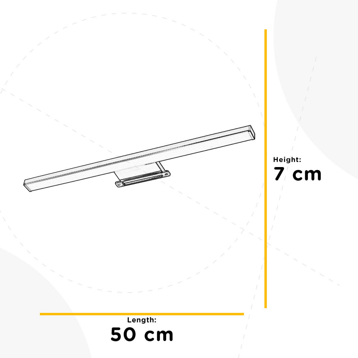 BADEZIMMER-WANDLEUCHTE 4825 VICTORIA 50/7/7 cm   - Chromfarben, Basics, Metall (50/7/7cm)