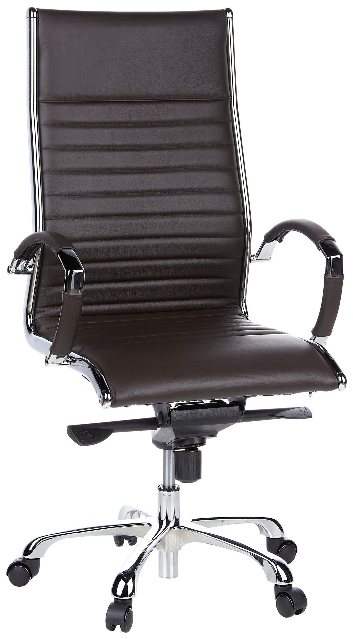 DREHSTUHL Lederlook Dunkelbraun  - Dunkelbraun, MODERN, Leder/Kunststoff (60/125/50cm) - MID.YOU