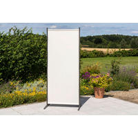 SICHTSCHUTZ - Beige/Silberfarben, KONVENTIONELL, Textil/Metall (80/188/50cm) - Gardenson