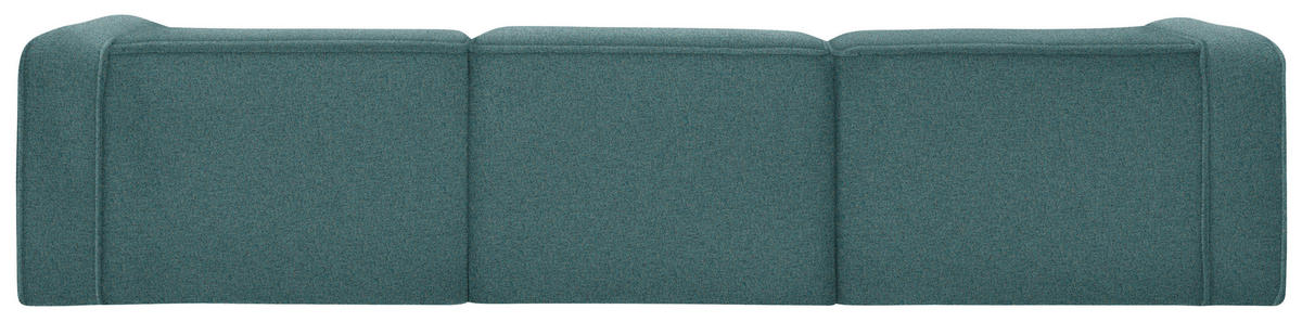 ECKSOFA in Webstoff Petrol  - Petrol/Schwarz, Design, Kunststoff/Textil (332/163cm) - Stylife