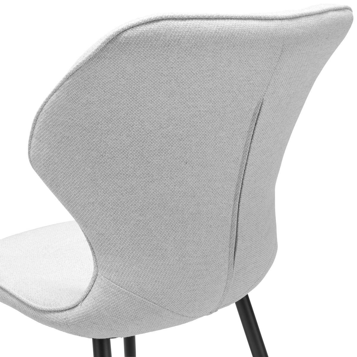 STUHL  in Eisen Webstoff Metall, Textil, Holz  - Hellgrau/Schwarz, LIFESTYLE, Holz/Textil (47/82/59cm) - Livetastic