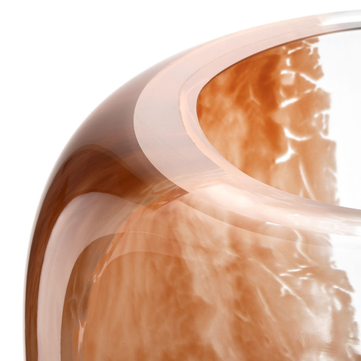 VASE  - Klar/Aprikose, Design, Glas (30/26/30cm) - Leonardo