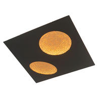 LED-WANDLEUCHTE 60/60/4 cm   - Goldfarben/Schwarz, Design, Kunststoff/Metall (60/60/4cm)