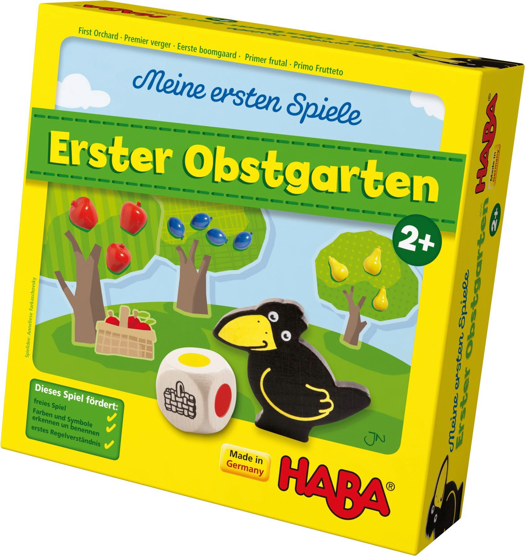 LERNSPIEL Meine ersten Spiel Erster Obstgarten  - Multicolor, Basics, Karton/Naturmaterialien (22,4/22,5/7,3cm) - Haba