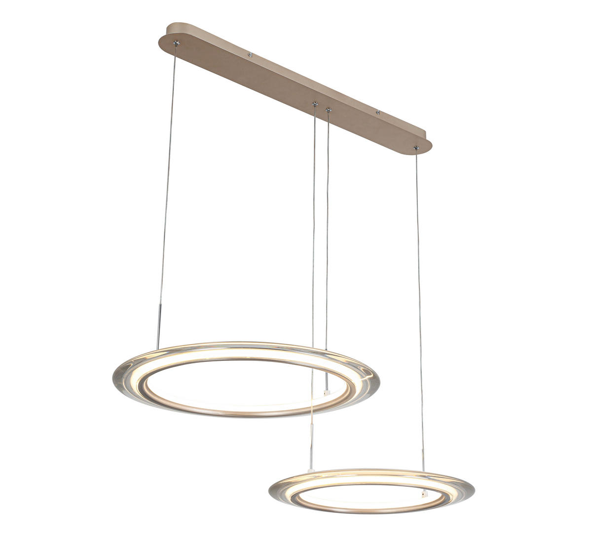 LED-HÄNGELEUCHTE Lakewood   - Chromfarben/Champagner, Design, Kunststoff/Metall (82cm) - Dieter Knoll