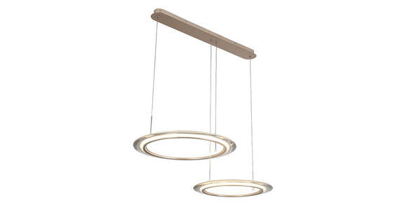LED-HÄNGELEUCHTE 82/55/150 cm - Chromfarben/Champagner, Design, Kunststoff/Metall (82/55/150cm) - Dieter Knoll