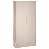 SCHUHSCHRANK  in 90/195/38 cm  - Kaschmir/Schwarz, Design, Holzwerkstoff/Kunststoff (90/195/38cm) - Voleo