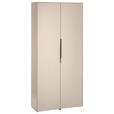 SCHUHSCHRANK  in 90/195/38 cm  - Kaschmir/Schwarz, Design, Holzwerkstoff/Kunststoff (90/195/38cm) - Voleo