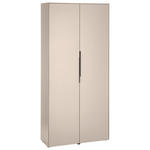 SCHUHSCHRANK  in 90/195/38 cm  - Kaschmir/Schwarz, Design, Holzwerkstoff/Kunststoff (90/195/38cm) - Voleo