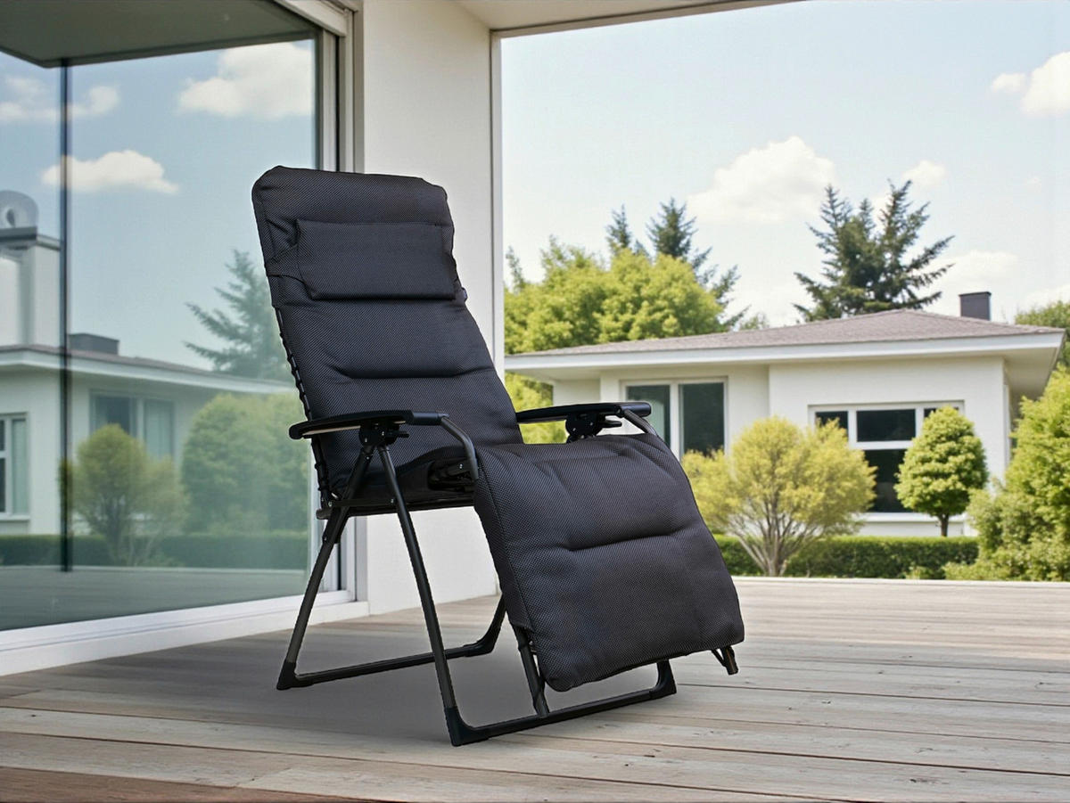 GARTEN-RELAXSESSEL 80/130/70 cm  - Anthrazit, KONVENTIONELL, Kunststoff/Textil (80/130/70cm)