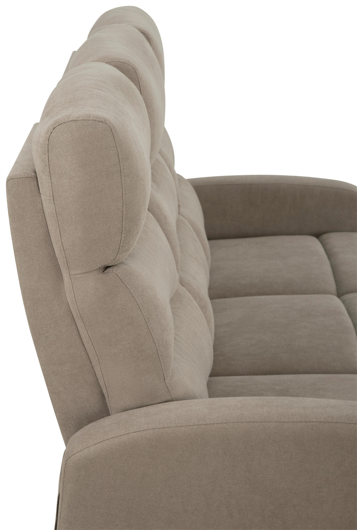 SITZGARNITUR Leinenoptik Taupe  - Taupe/Schwarz, KONVENTIONELL, Textil/Metall - P & B