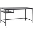 SCHREIBTISCH 140/70/75 cm Schwarz  - Schwarz, Design, Holzwerkstoff/Metall (140/70/75cm) - Carryhome