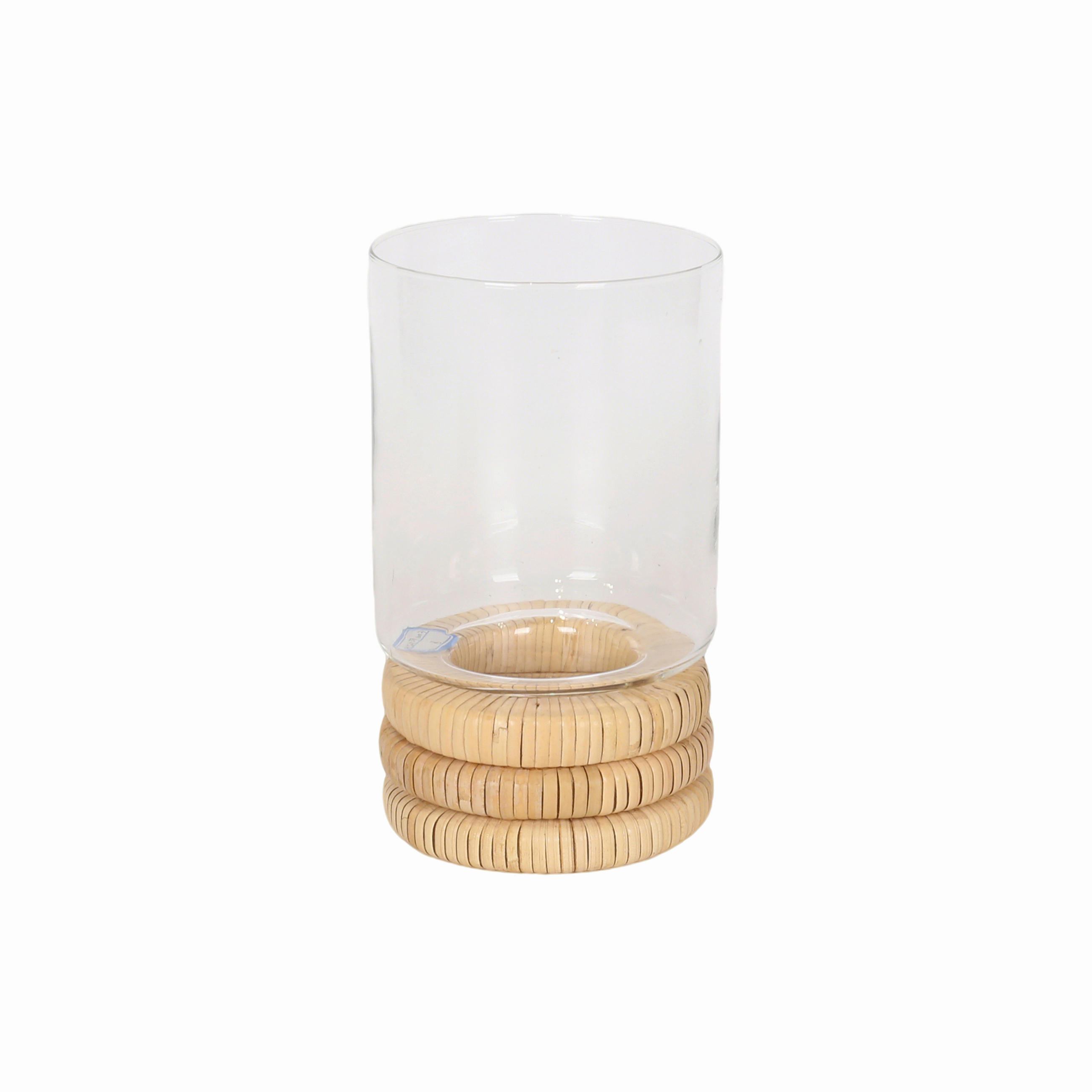 WINDLICHT Klar, Naturfarben 14/24 cm  - Klar/Naturfarben, Basics, Glas/Naturmaterialien (14/24cm) - Ambia Home